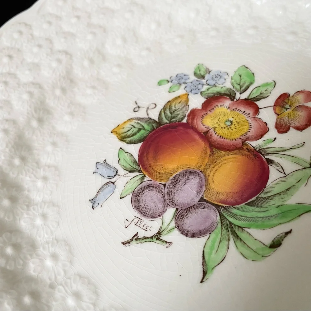 SET of 3 Fruit & Flower Plates - Copeland Spode
